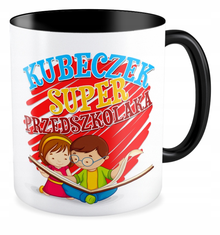 

Kubek czarny prezent Przedszkolaka Uczeń Szkoła