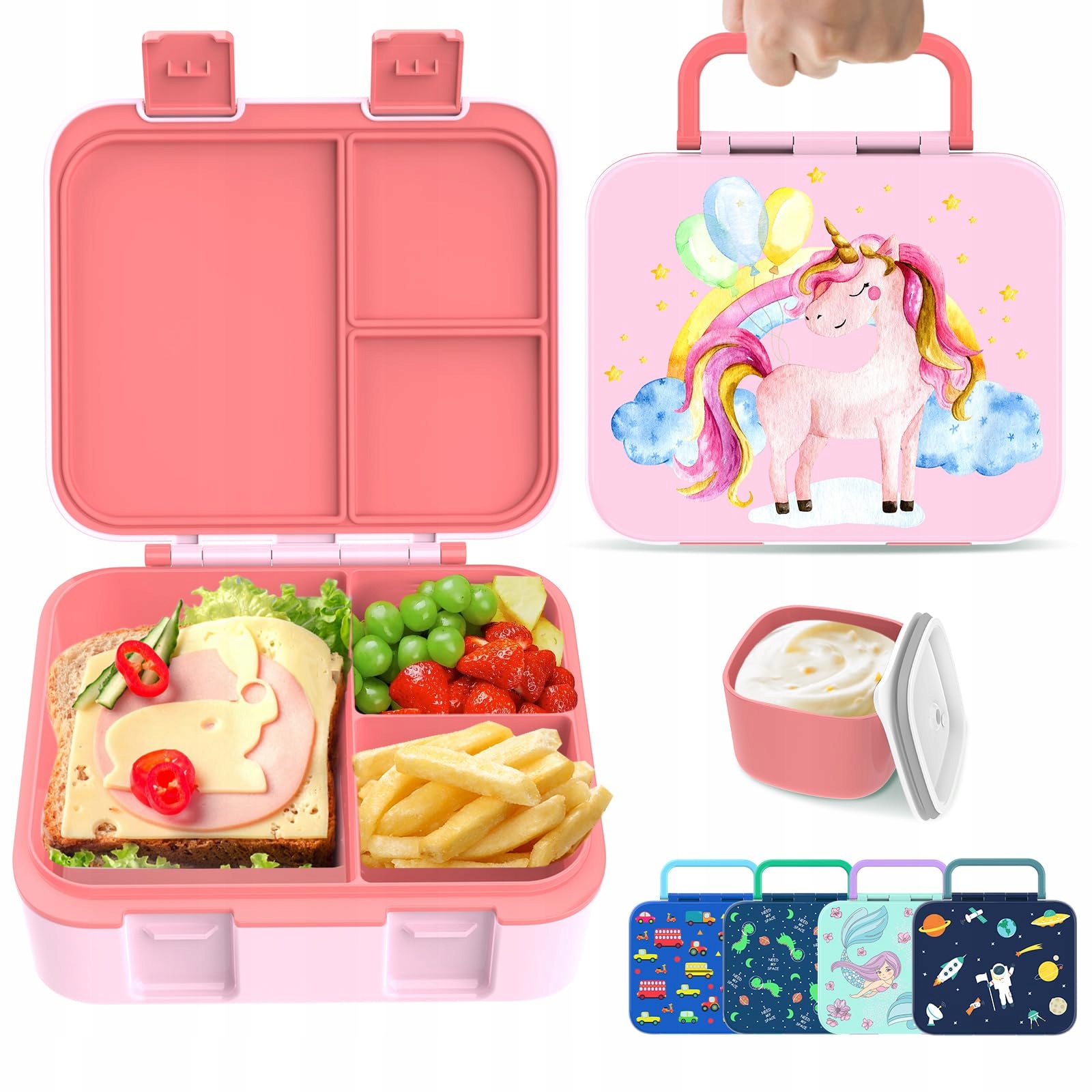 Hombrima Obědový box pro děti Bento Box Vícekomorový Škola Práce