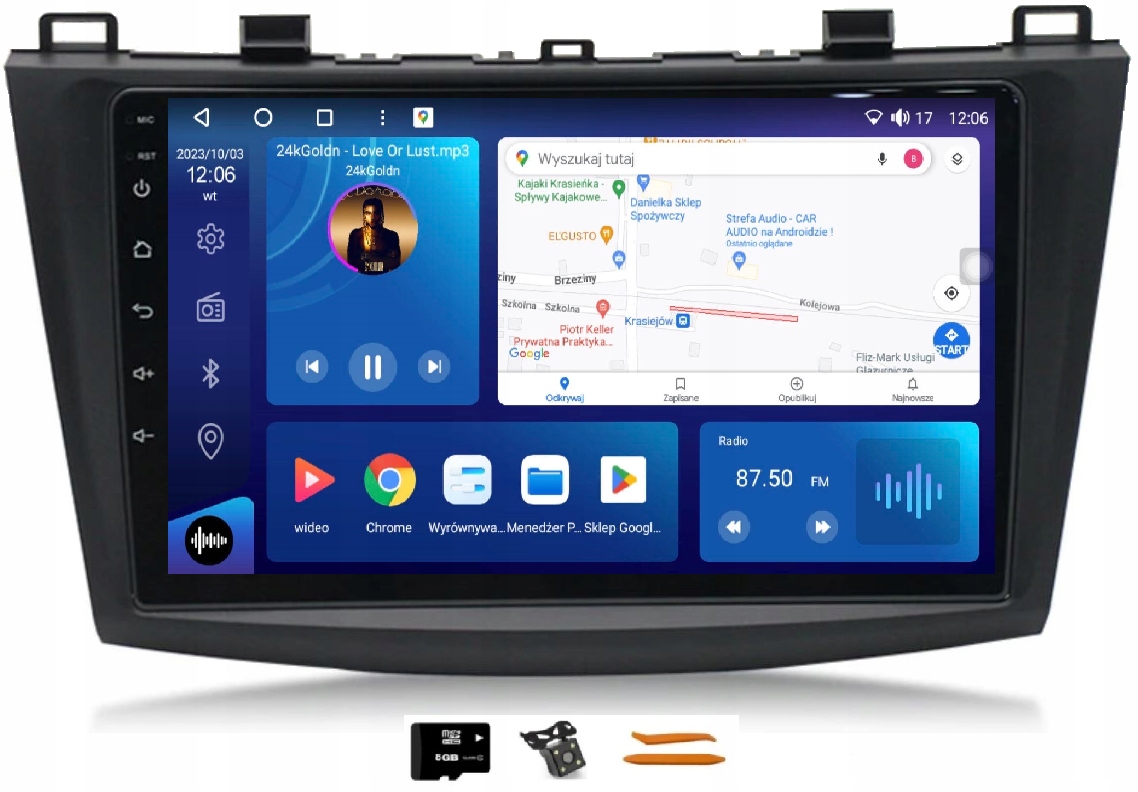 Rádio Android Navigácia M460 Qled Carplay Lte Gps Dsp Mazda 6 Gh 08-12