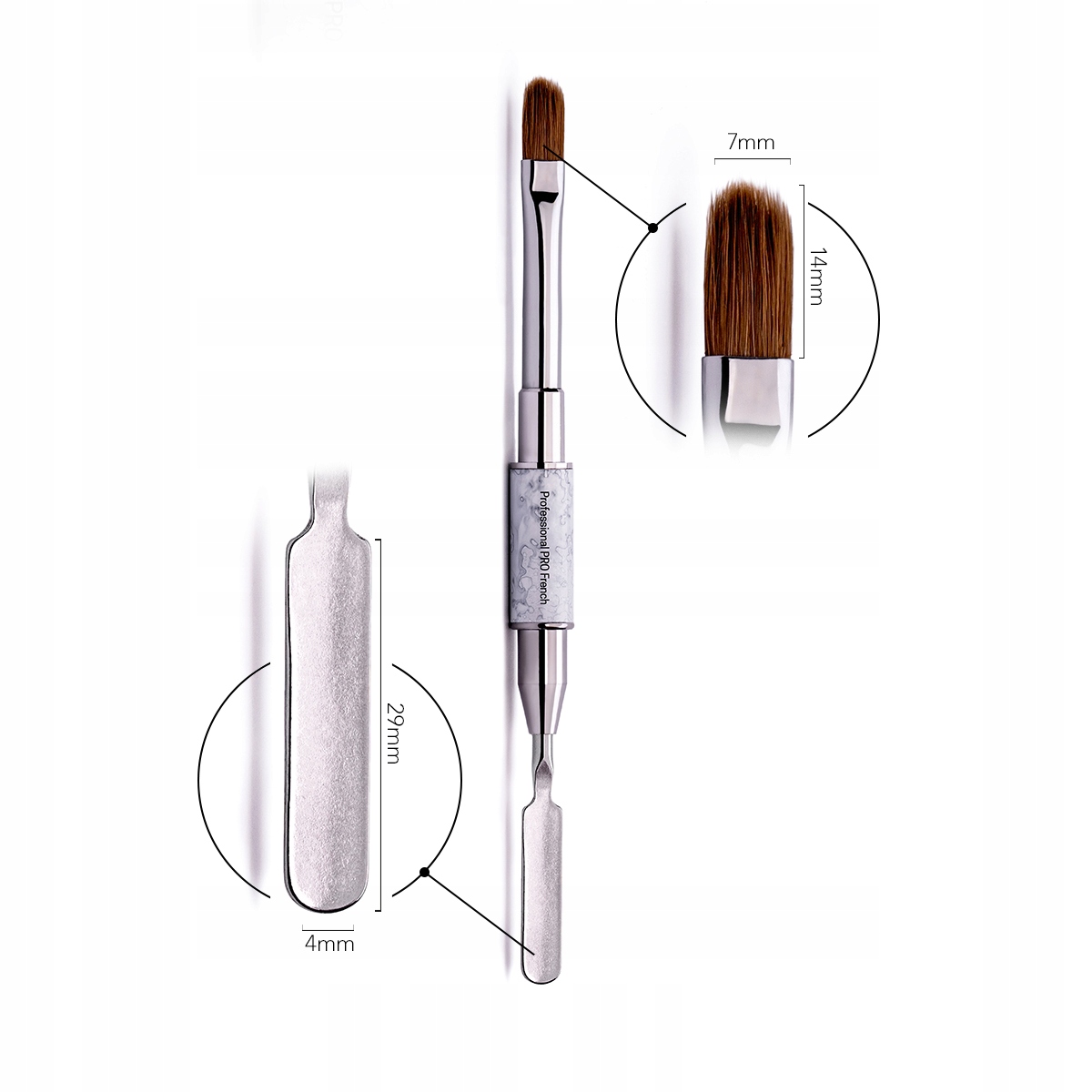 Spn Nails Štětec na gel #8 Oval & Špachtle