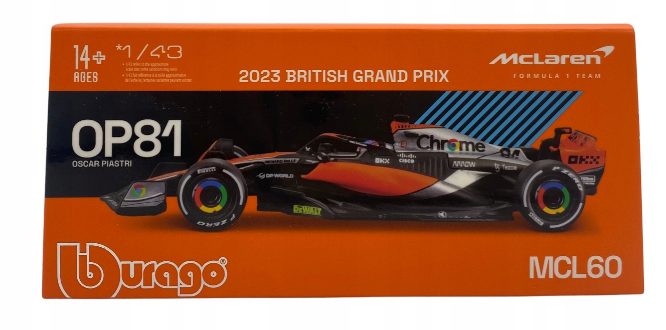 McLaren MCL60 F1 2023 #81 Piastri Přilba BBurago 1:43