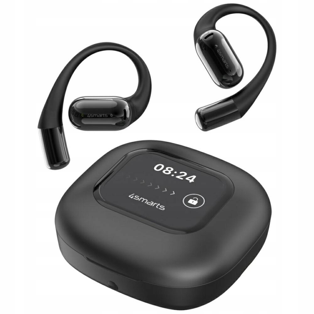 Sluchátka Bluetooth 4smarts SkyBuds Ows s Ai displejem, černá