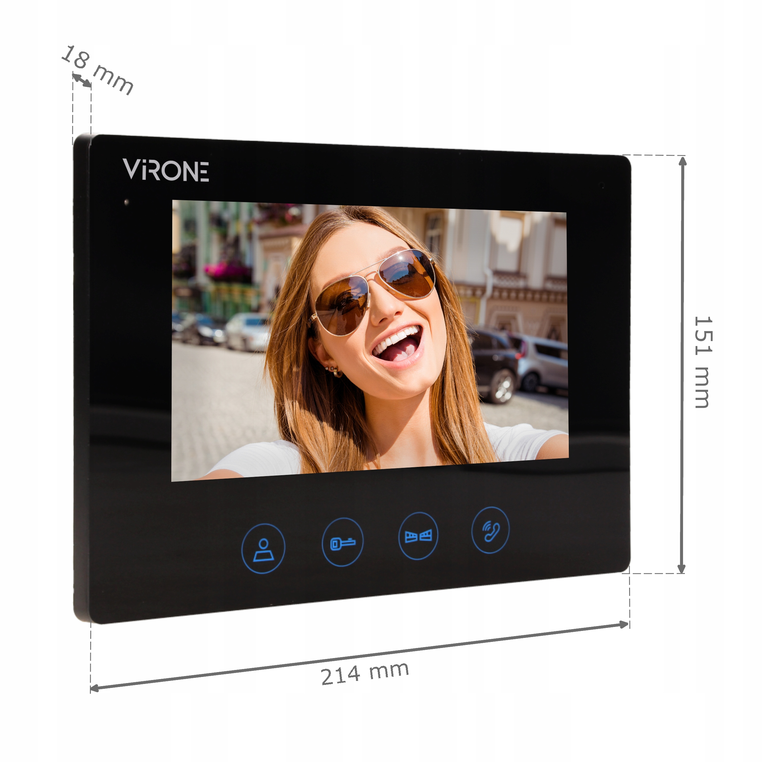 WIDEO DOMOFON VIDEODOMOFON WIDEODOMOFON DASZEK LCD 7" FURTKA + BRAMA Kamera w panelu zewnętrznym Bez regulacji