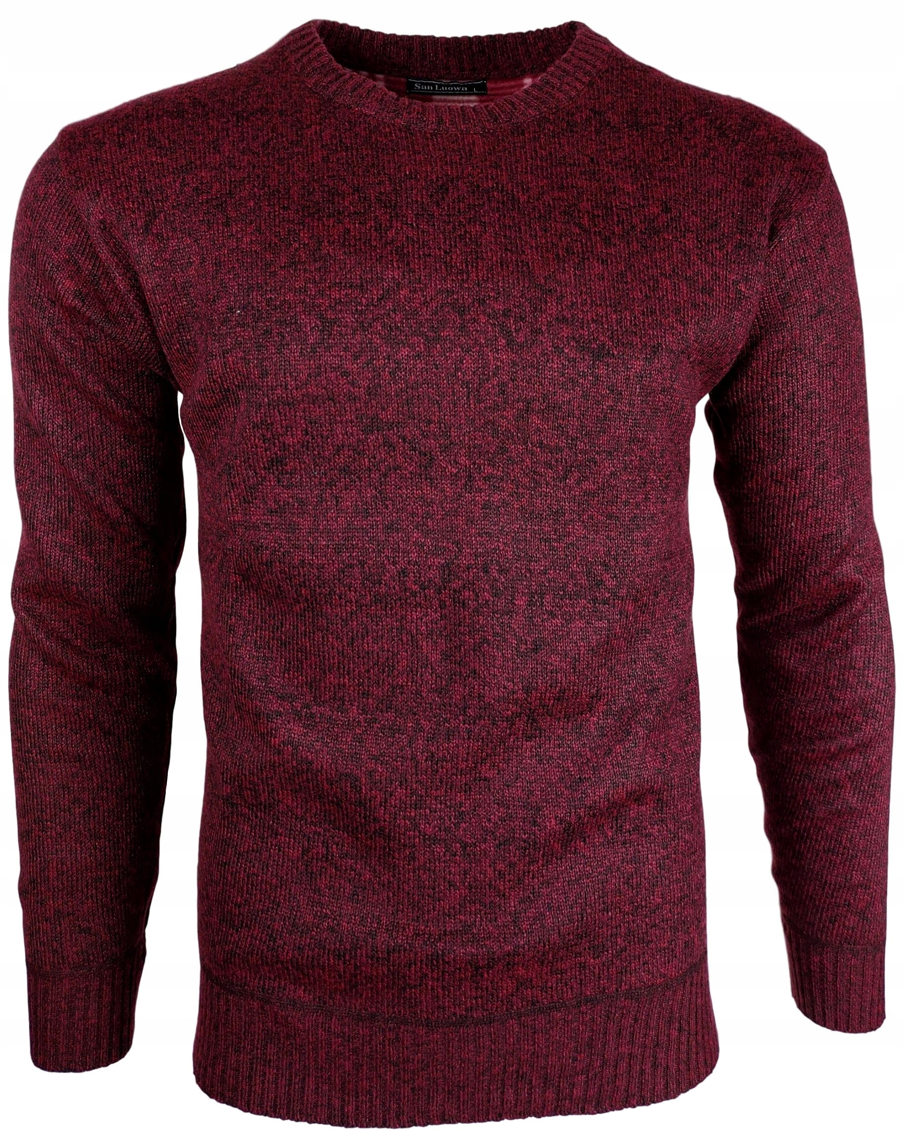 

Sweter Męski Wiśniowy Na Polarze Ciepły C5 r. 3XL