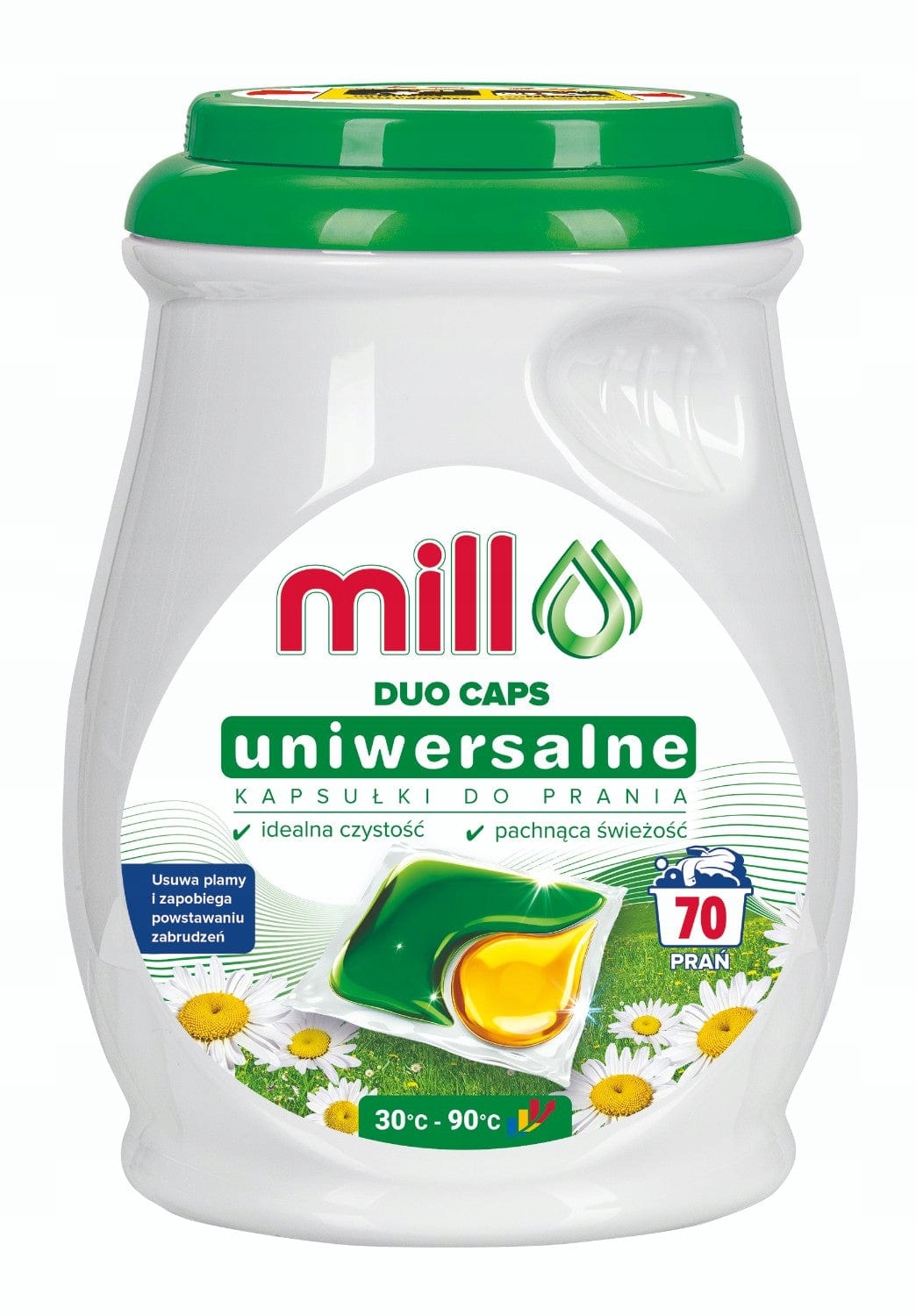 Levně Kapsle na praní barvy a bílého prádla MILL Duo Professional 70ks