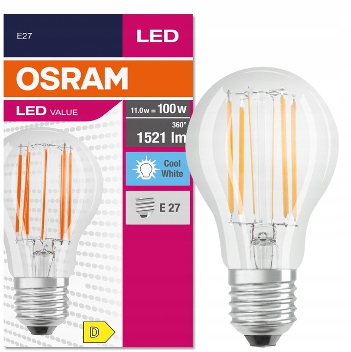 

Żarówka Led Filament E27 11W 100W 4000K Osram