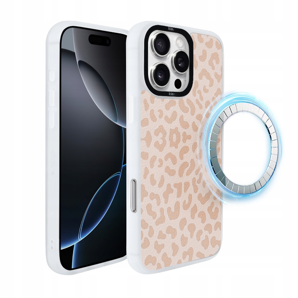 Pouzdro pro iPhone 16 Pro Max Ibizu DropGuard Matt s MagSafe, leopardí vzor