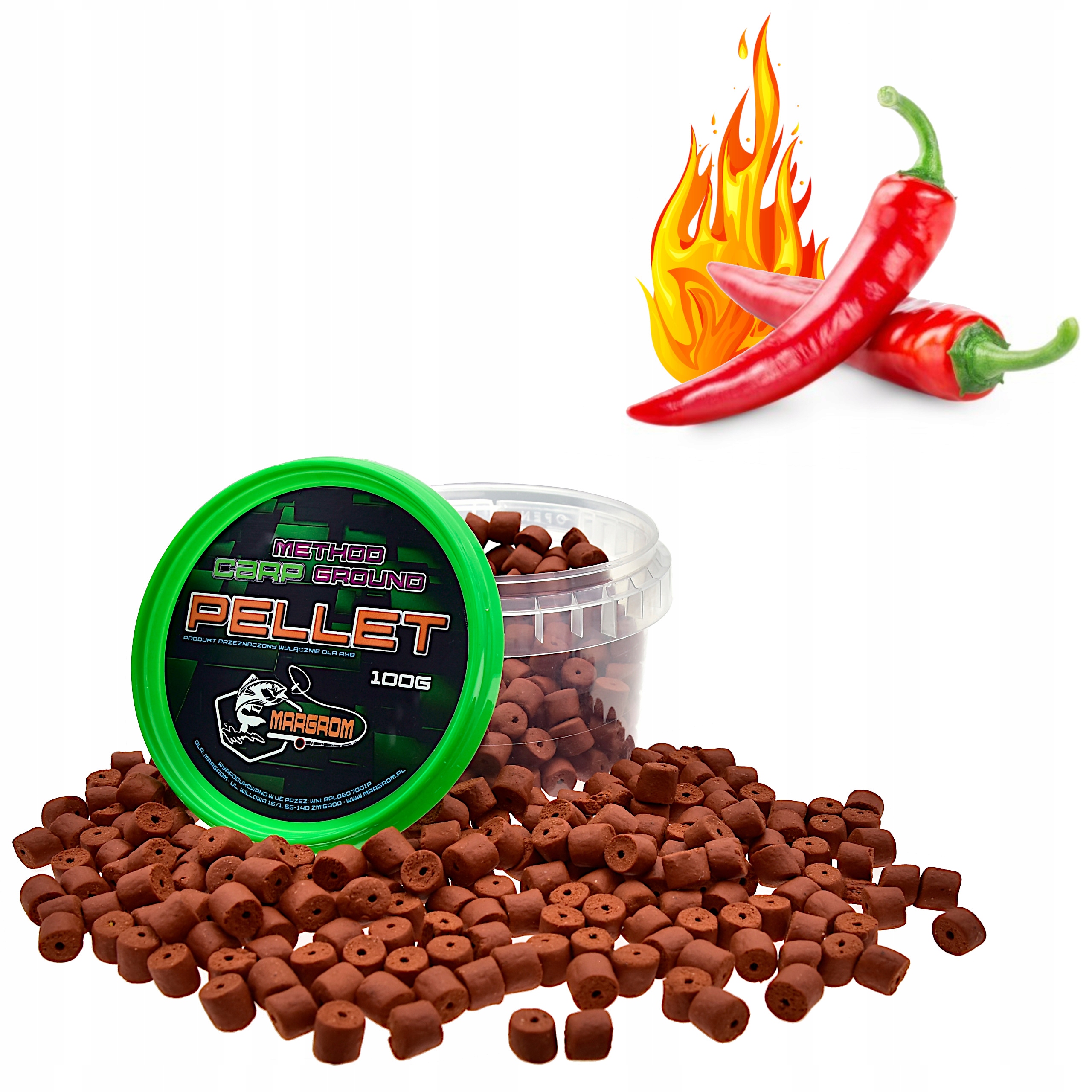 PELLET HACZYKOWY MARGROM 8mm 100g Chili Chilli