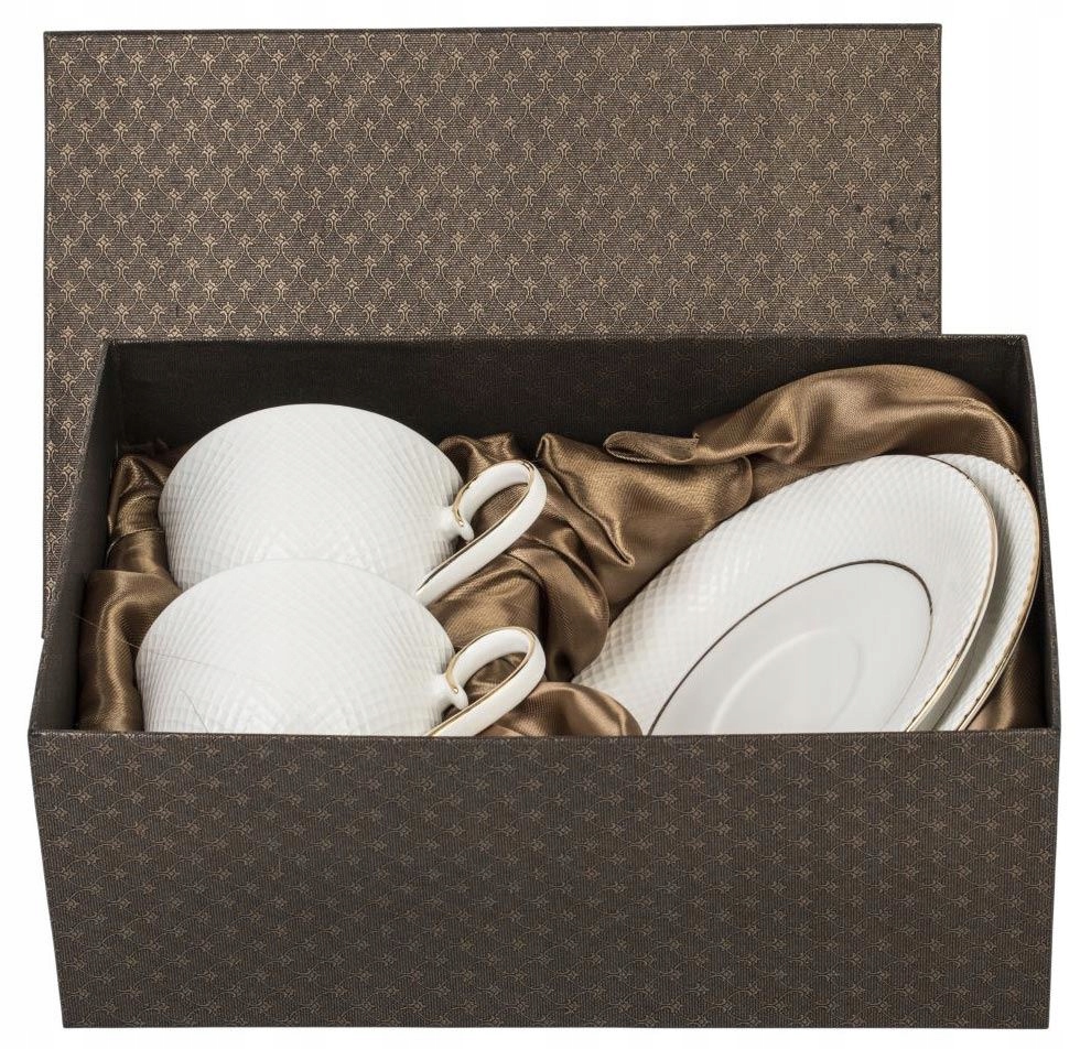 2 x Filiżanka Biała Porcelana Puccini 250 ml Marka Domdekoracji