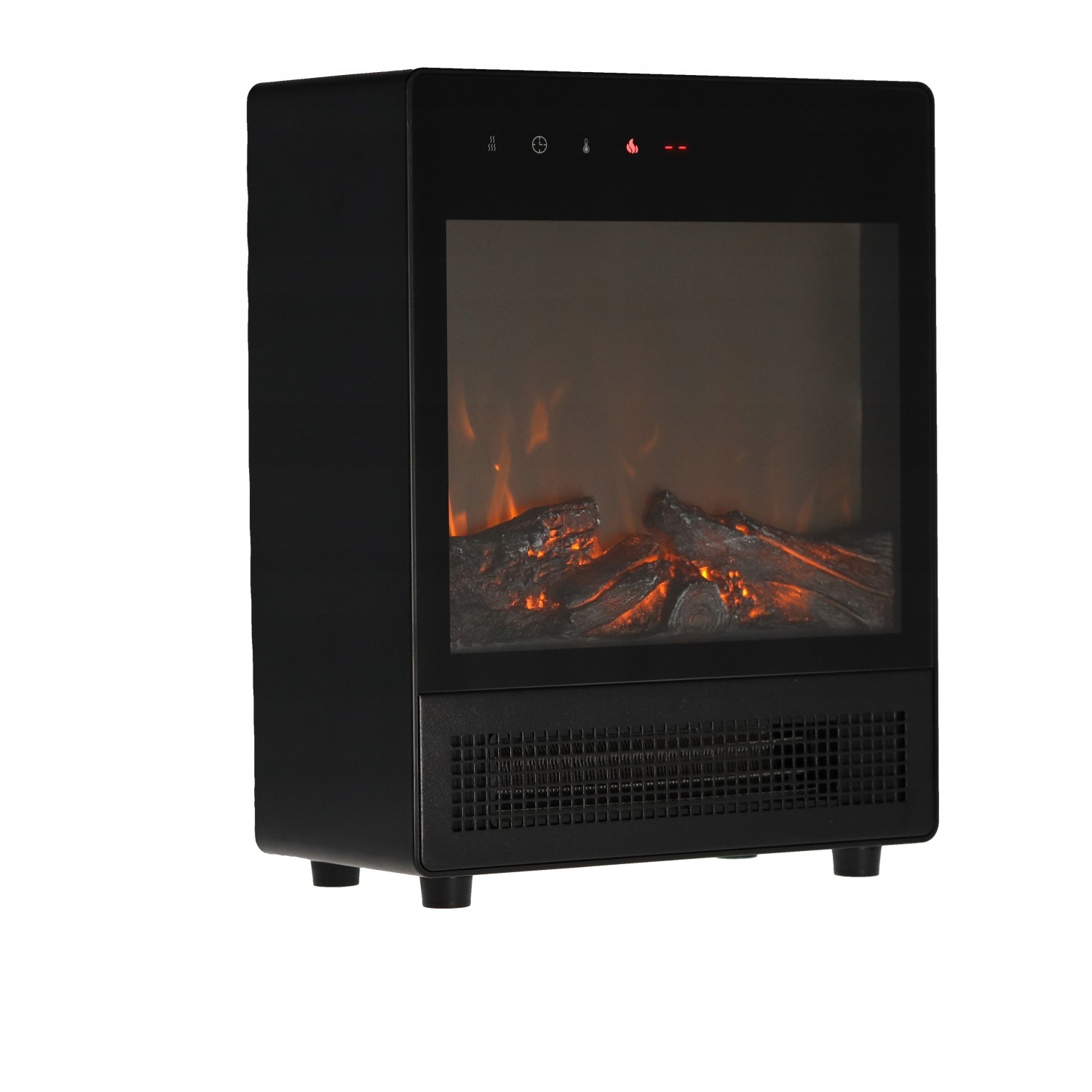 Elektrický krb Stylový stojící krb Imitace plamene Funkce topení 2 kW