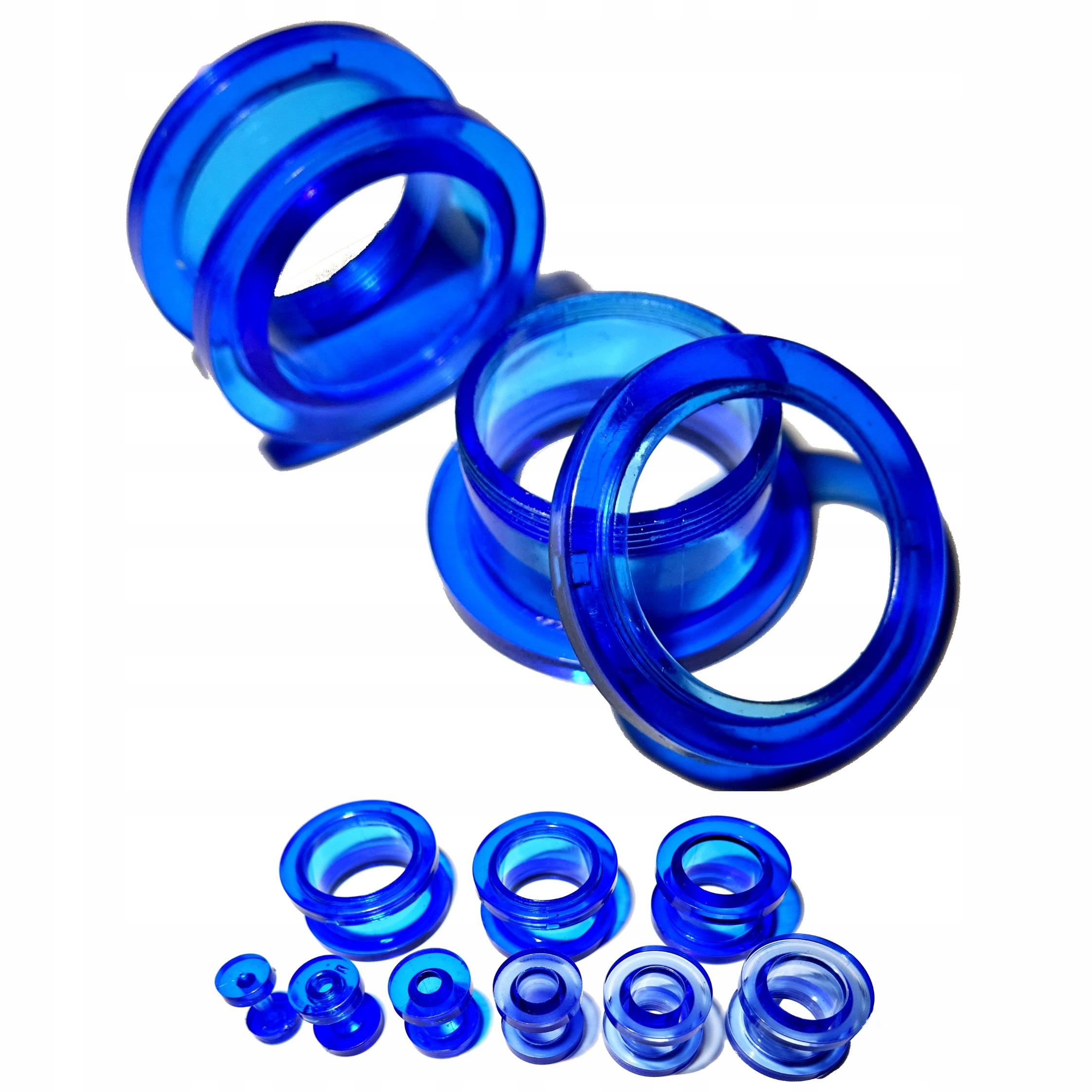 

Akrylowy Tunel Do Ucha Odkręcany Niebieski T 16mm