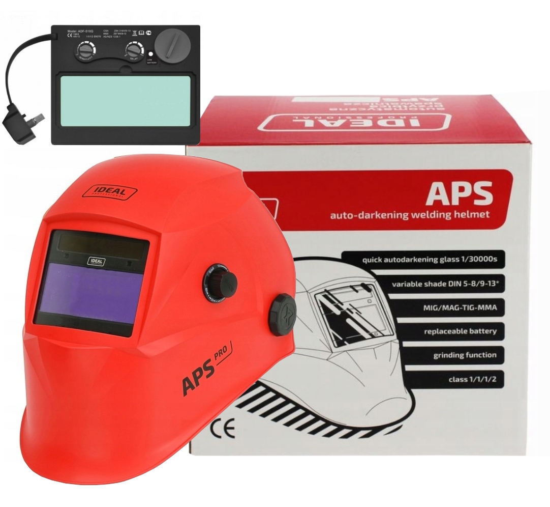 Automatická přilba Ideal APS-510G Pro Red Matt True Color Červená
