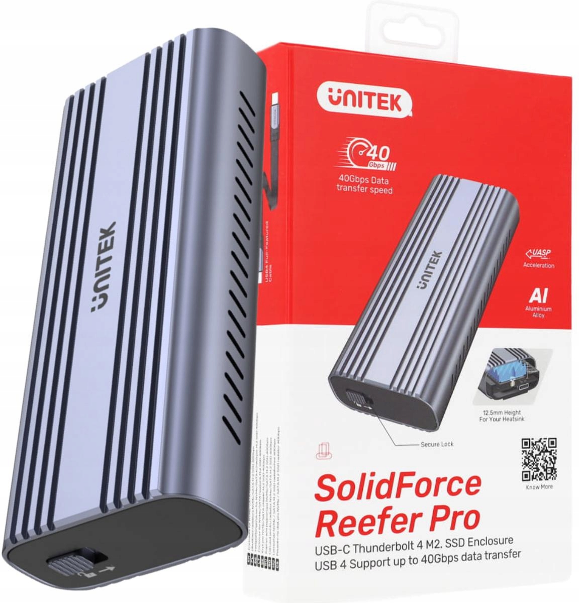 Unitek S1226A Kryt Disku M.2 Ssd Pcie/nvme 40GBPS Kategorie: Disky