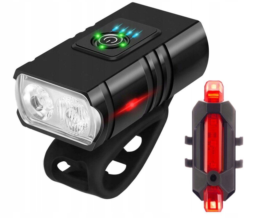 Výkonná Led cyklistická lampa přední Usb-c 800lm zadní svítilna na kolo