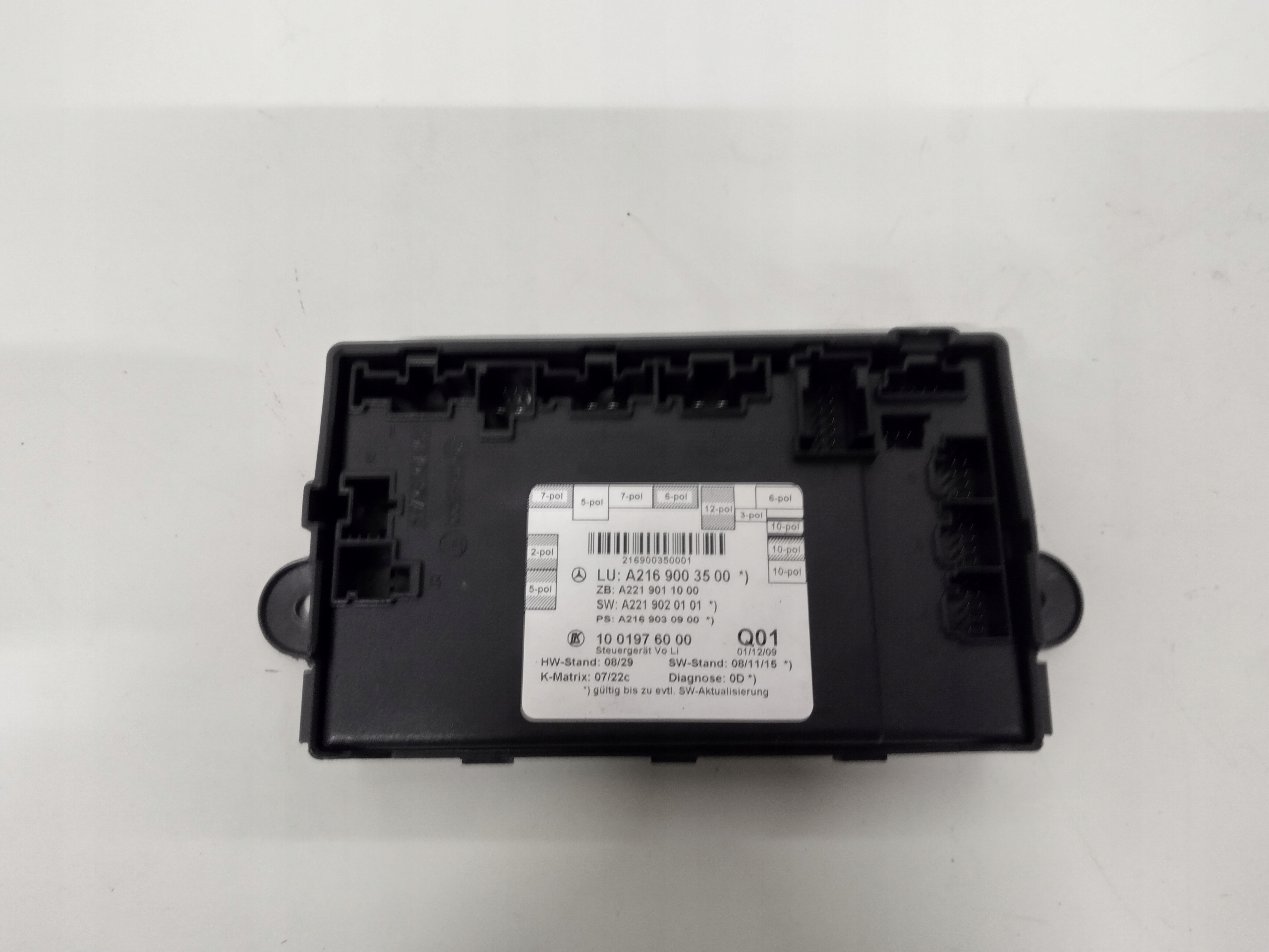 W216 CL 500 дверной контроллер A2169003500