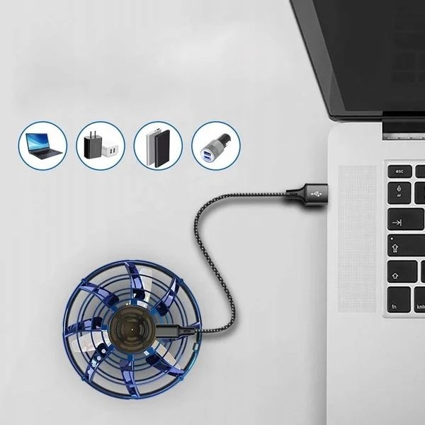 LATAJĄCY ŚWIECĄCY DRON UFO FIDGET SPINNER ZABAWKA PTW Płeć chłopcy dziewczynki