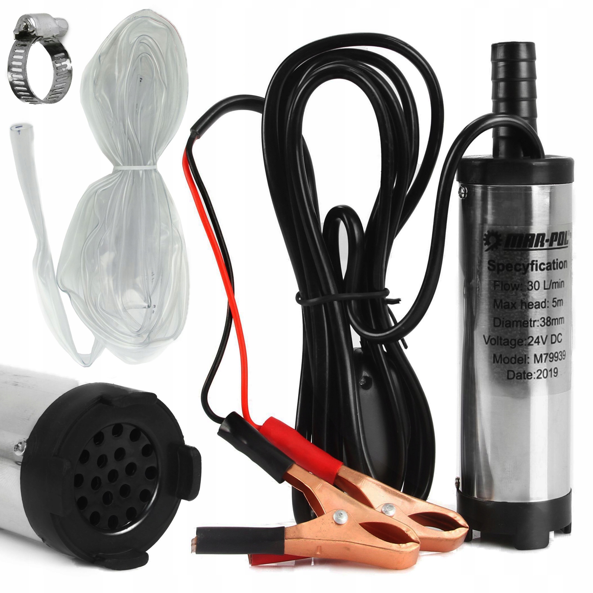 НАСОС СЛИВА МАСЛА ТОПЛИВНЫЙ НАСОС 24V 38MM ШЛАНГ