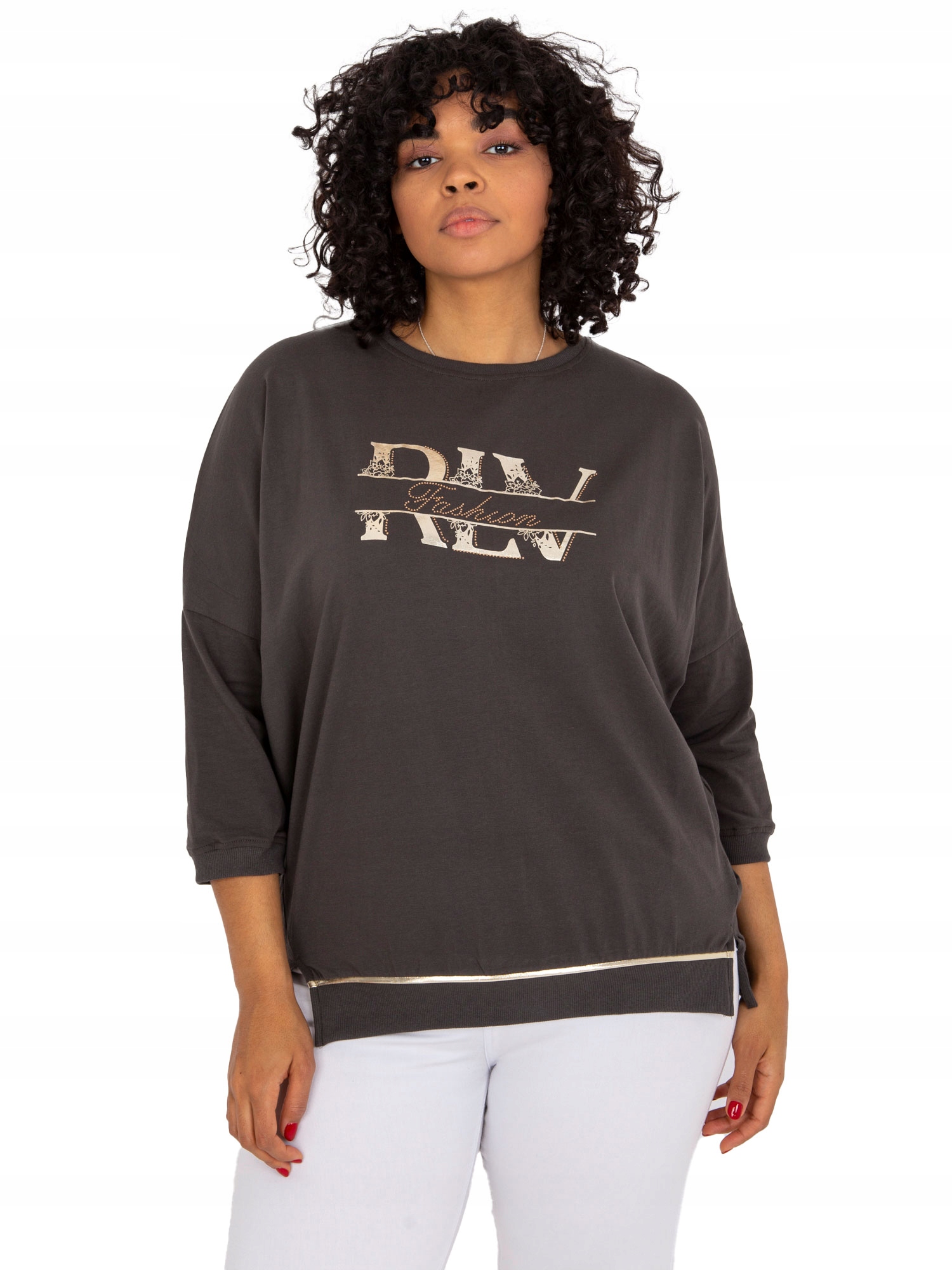 

Bluzka Damska Plus Size luźna na co dzień
