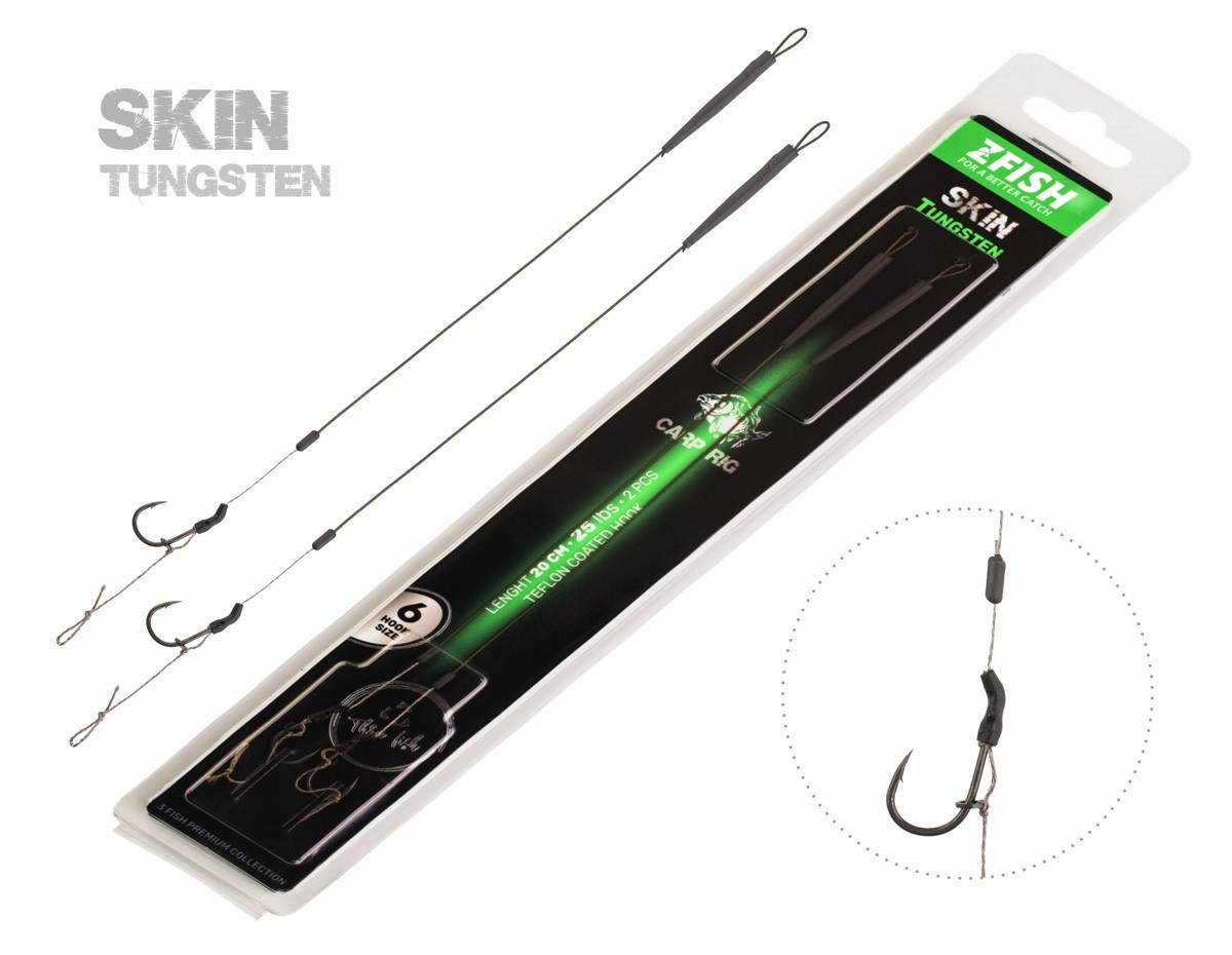 Przypony Karpiowe ZFish Tungsten Carp Rig roz. 8 2szt Zadziorowe