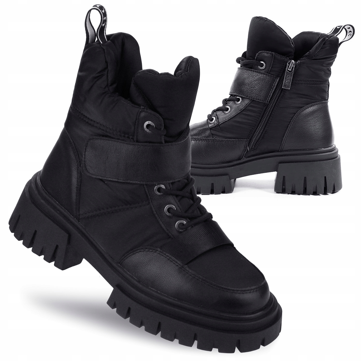 Śniegowce buty Zimowe botki damskie Goe trapery KK2N4019 37