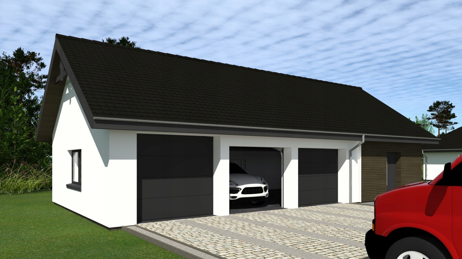 PROJEKT GARAŻU TRZYSTANOWISKOWEGO G325