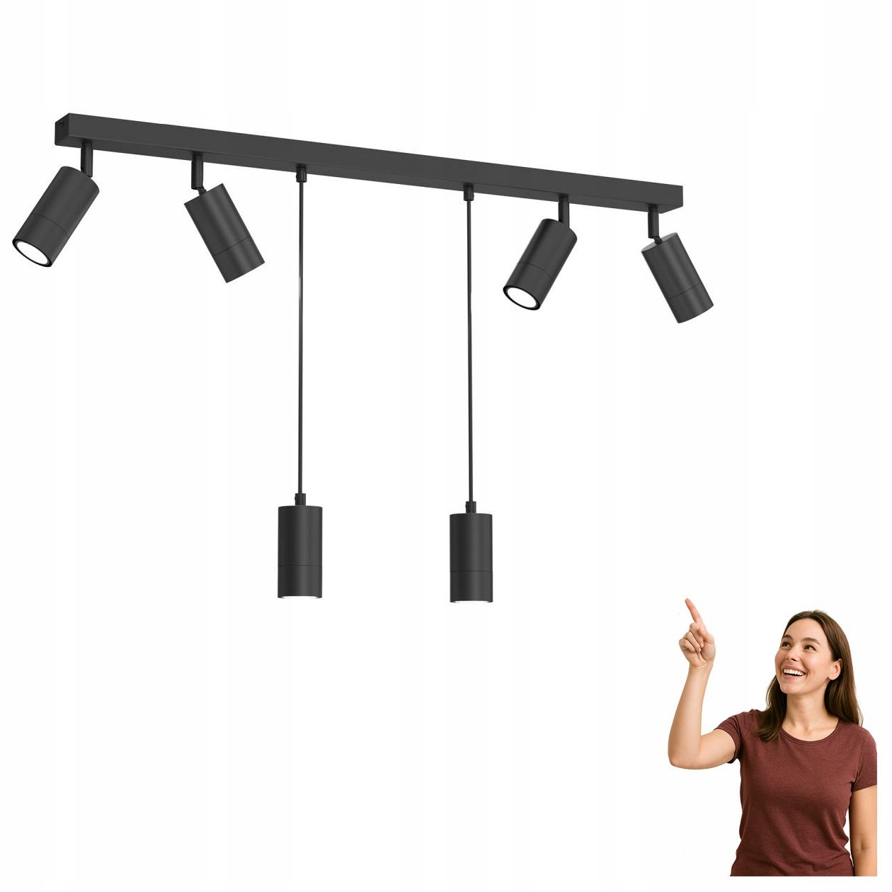 Šesťbodová závesná lampa s reflektormi Link 5188 Luminex