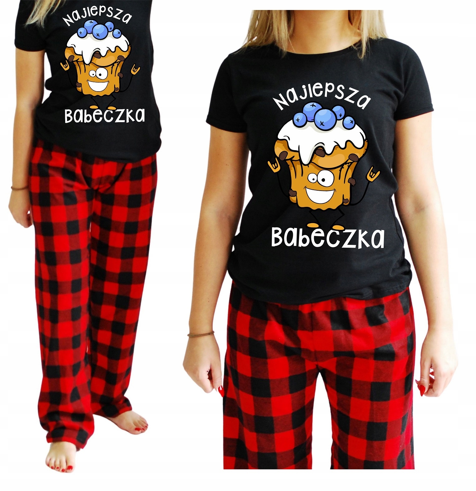 Dámské pyžamo Dárek k Vánocům dárek k Valentýnu dlouhé kalhoty XL