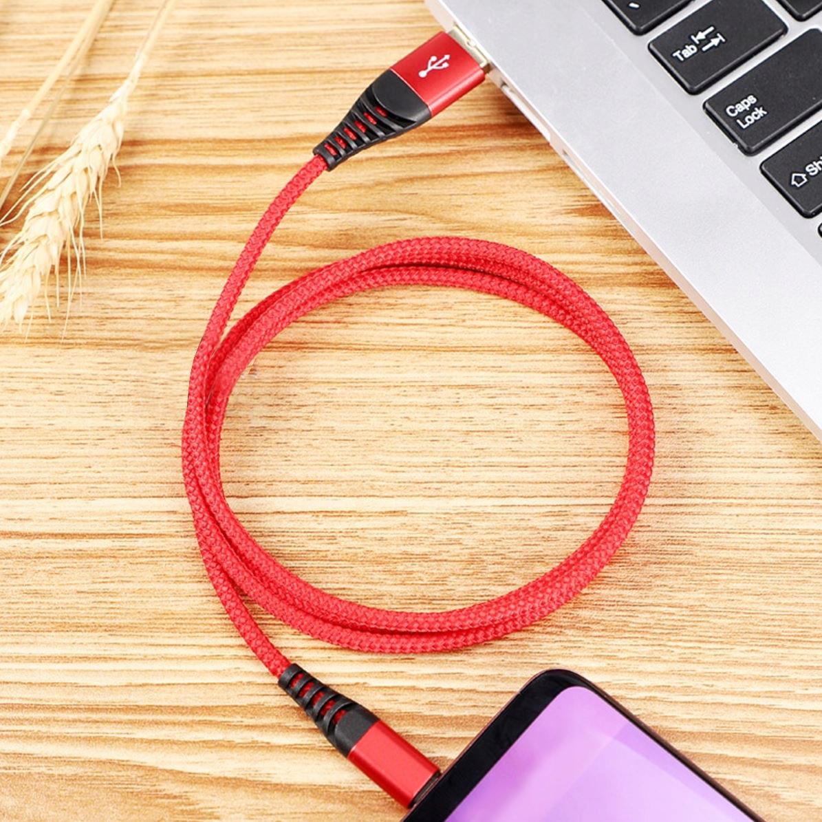 MICRO USB WZMACNIANY KABEL QUICK CHARGE 3.0 3A 2M Długość przewodu 2 m