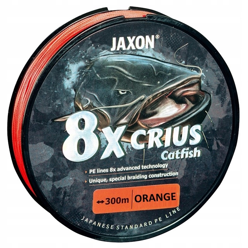 Plecionka Sumowa Jaxon Crius 8x Catfish Orange 0.50mm Ryby Do 100kg 300m