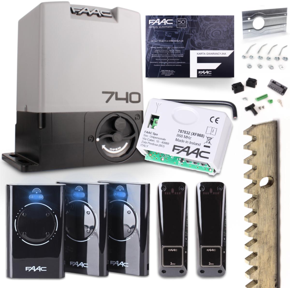 Napęd siłownik FAAC 740 3xXT4 +enkoder +XP20D KPL!