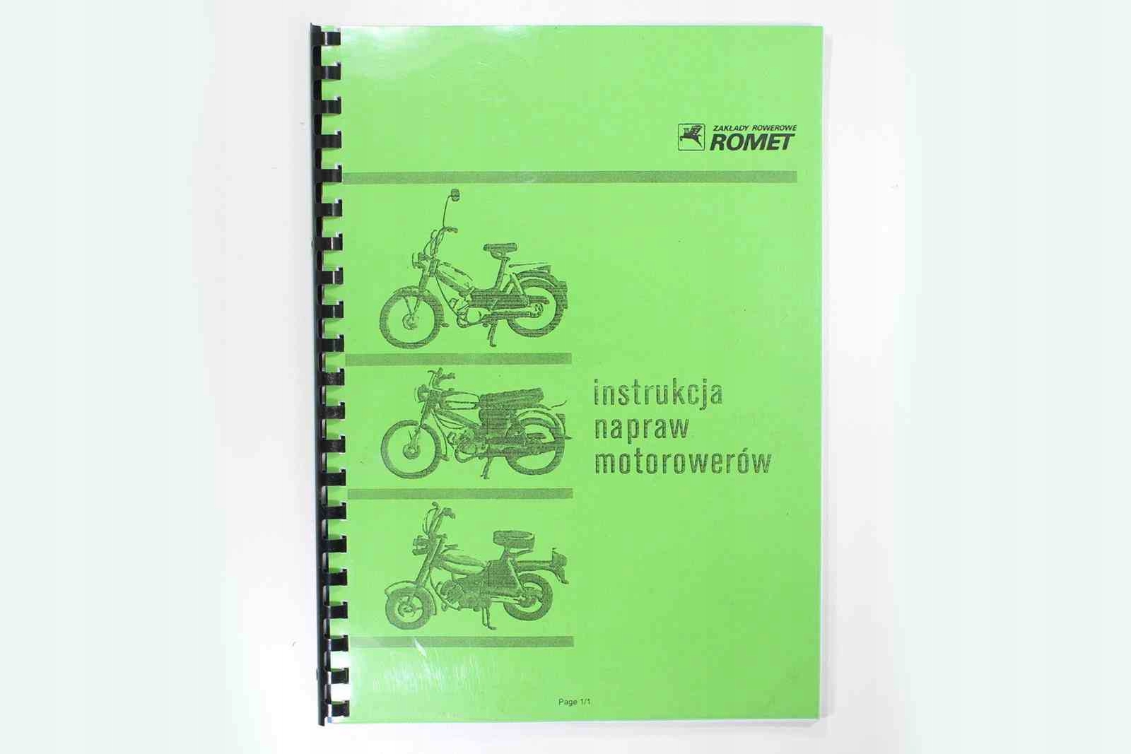 KATALOG INSTRUKCJA NAPRAW ROMET KOMAR MOTORYNKA OGAR
