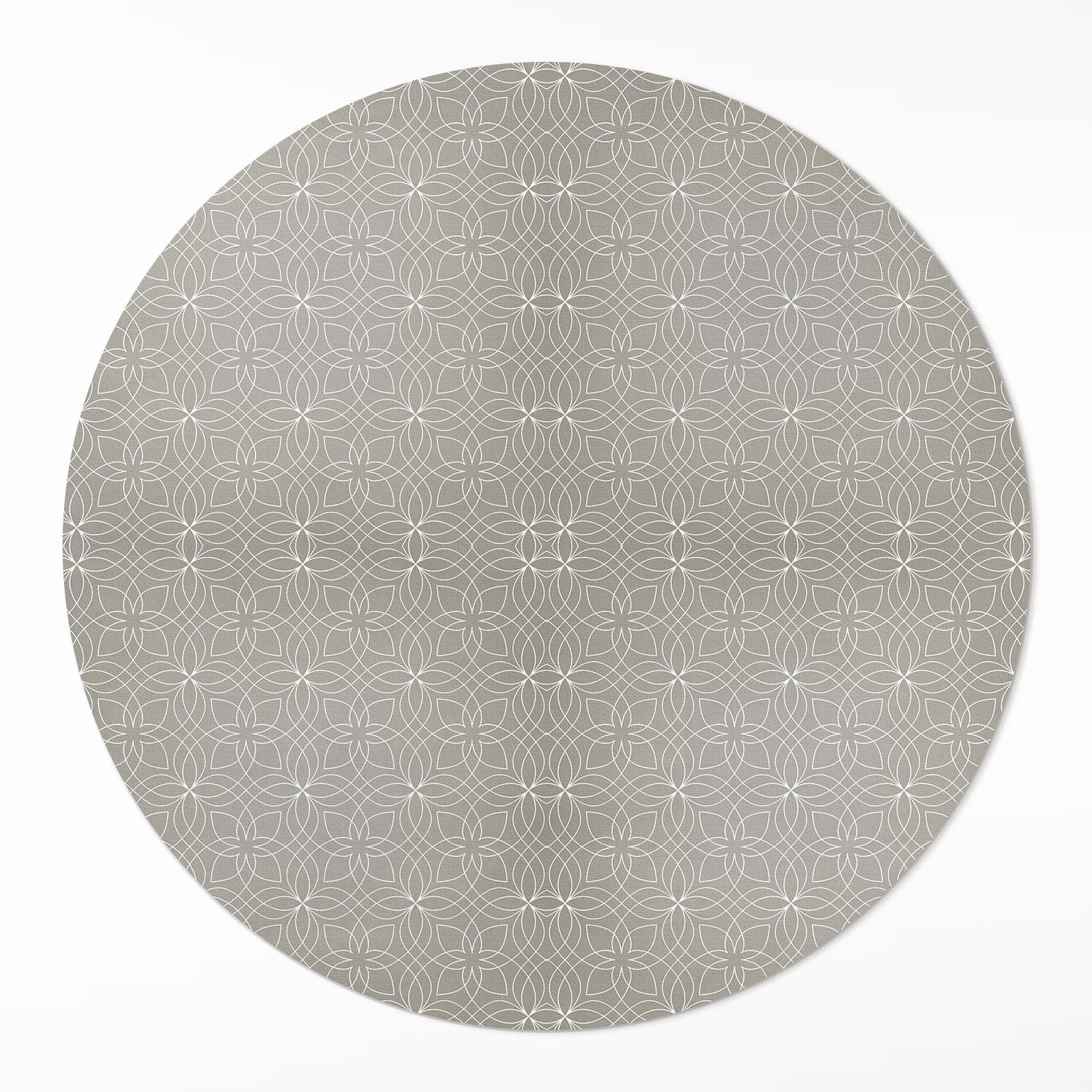 Vinylový Kulatý Koberec Rozměr ⌀ 150 cm Jemný design pleteniny kruhů