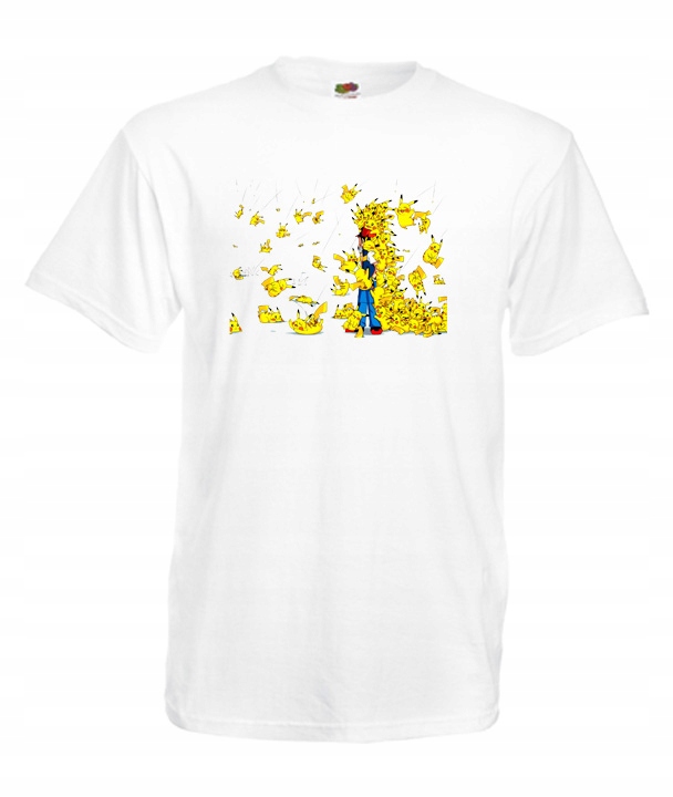 

S Koszulka Męska Pokemon Go Pikachu Pokeball