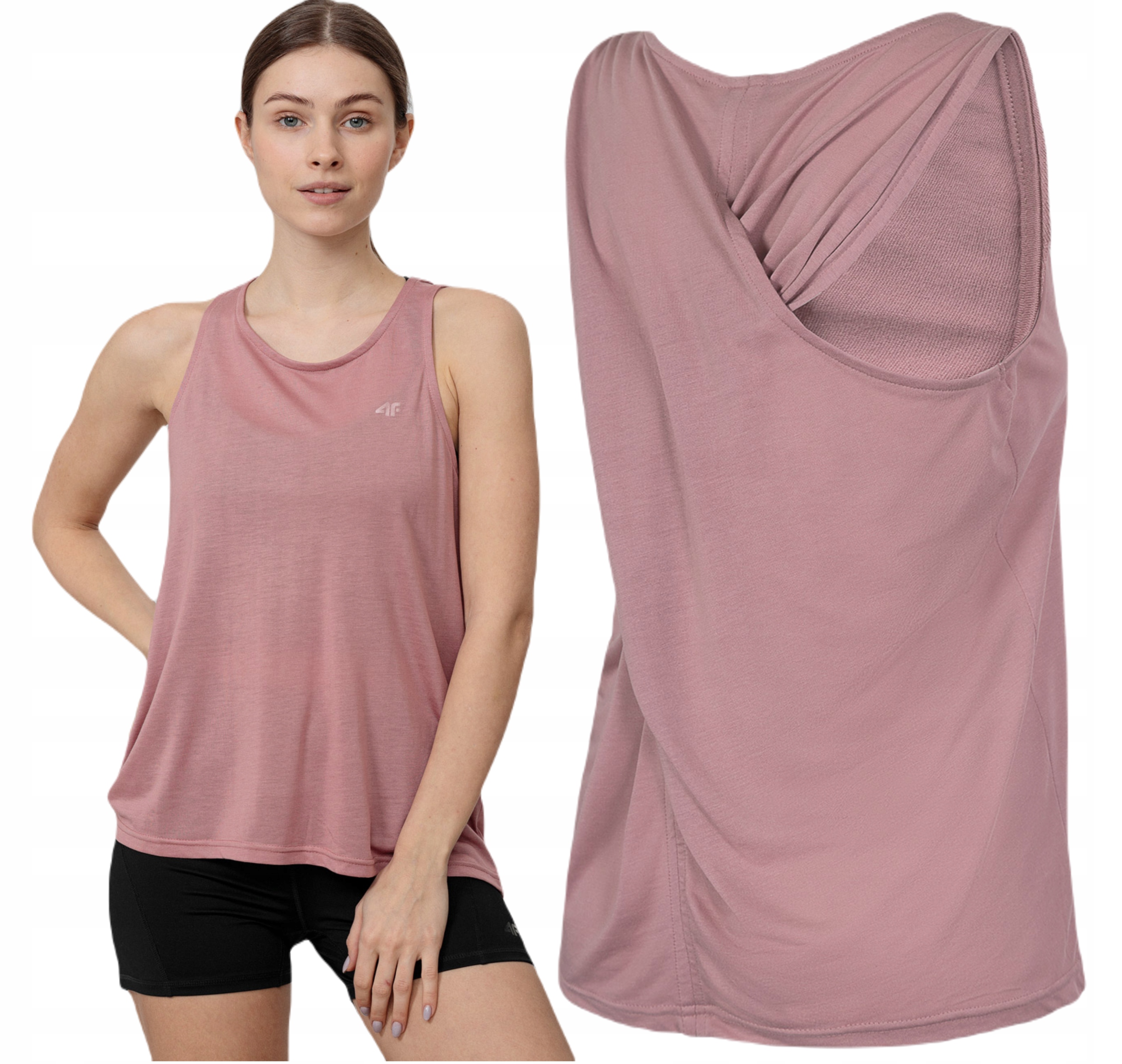 

Top Damski Koszulka Do Jogi 4F Oversize TSD026 S