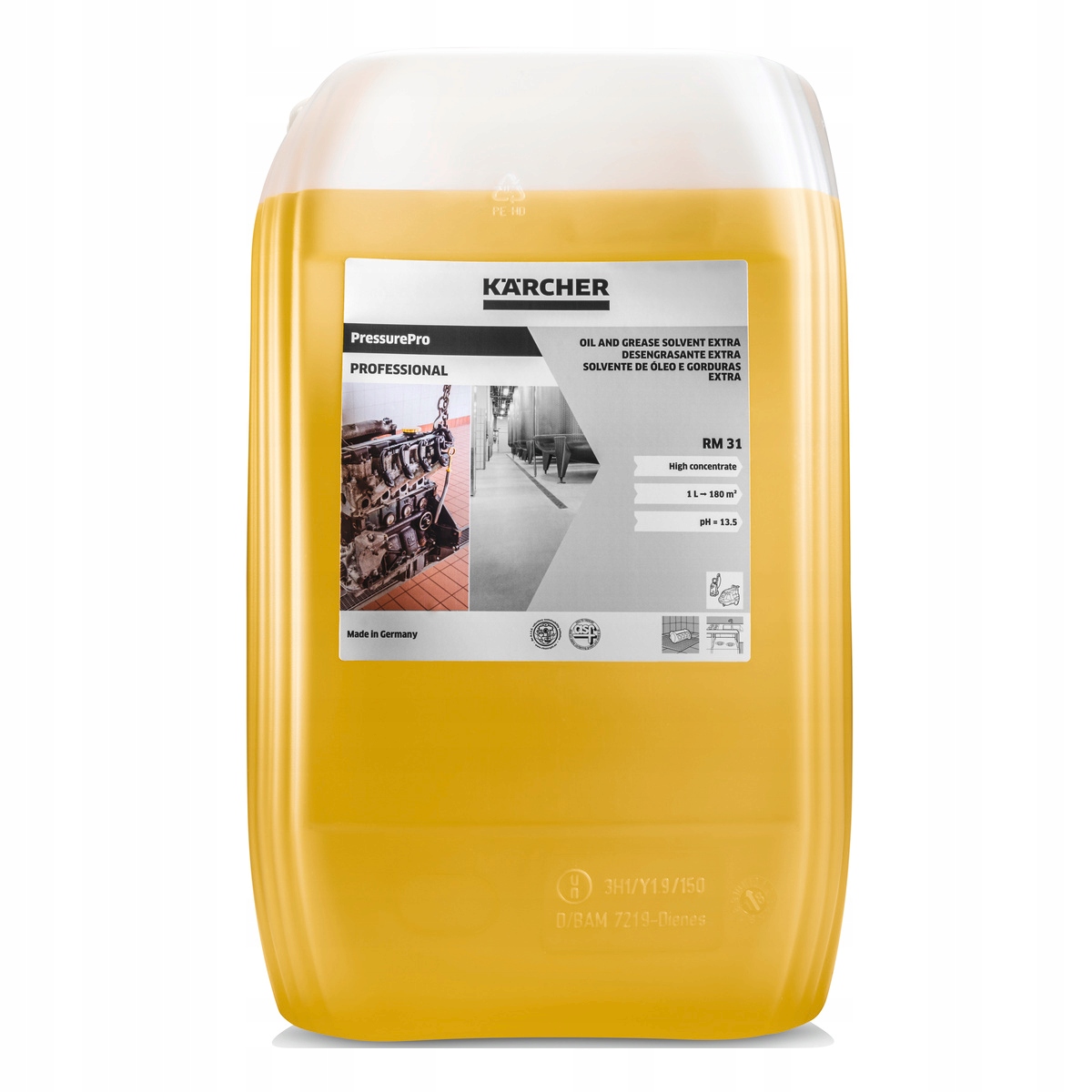 Rm 31 Asf Aktywny, 20l Skutecznie usuwa olej, tłuszcz, smołę, żywicę