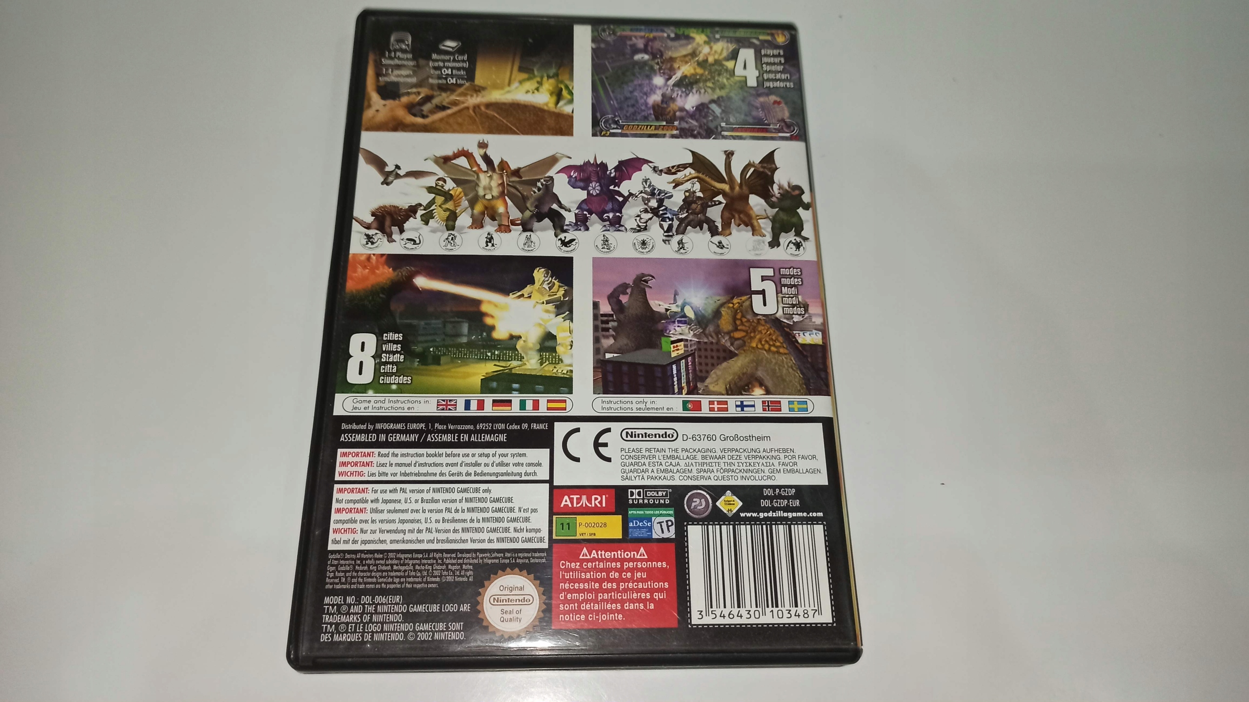 GODZILLA DESTROY ALL MONSTERS MELEE mega unikat wersja PAL Producent Atari / Infogrames