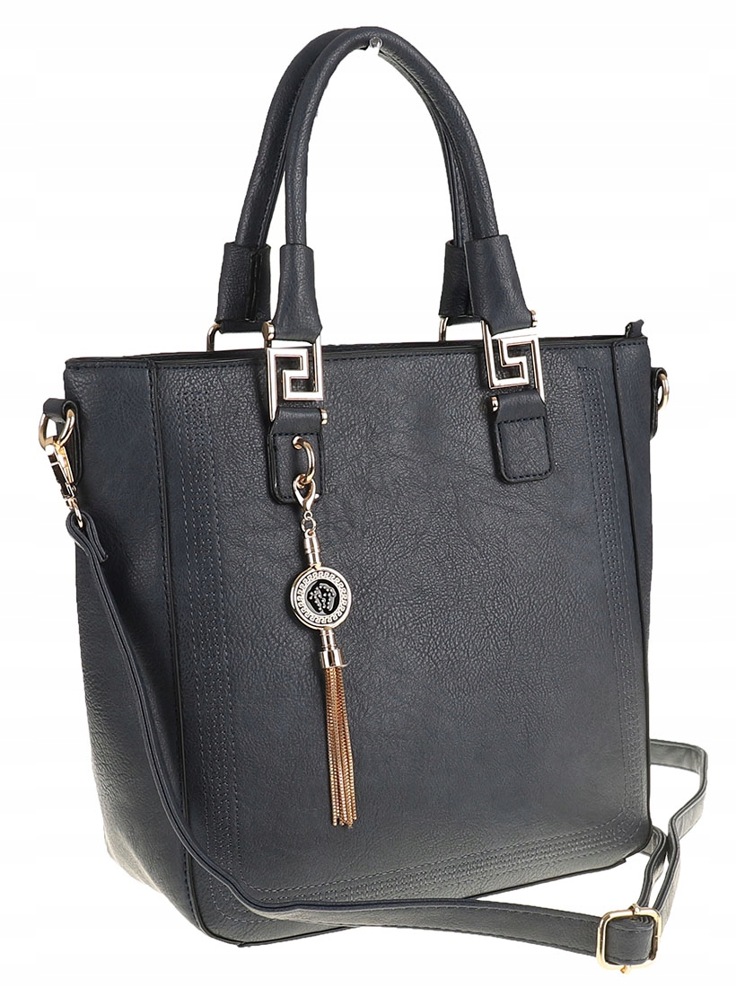 Victoria&Co Torebka Damska granatowa teczka listonoszka H063 blue