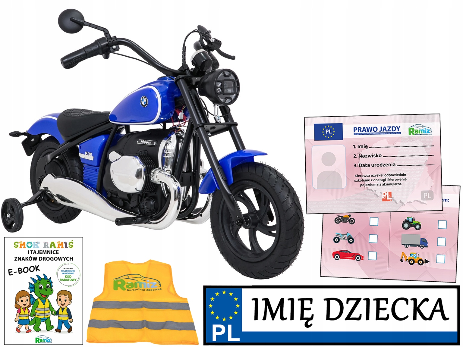 Motor Na Akumulator dla dzieci Bmw R18 silnik bezszczotkowy 2 szybkości