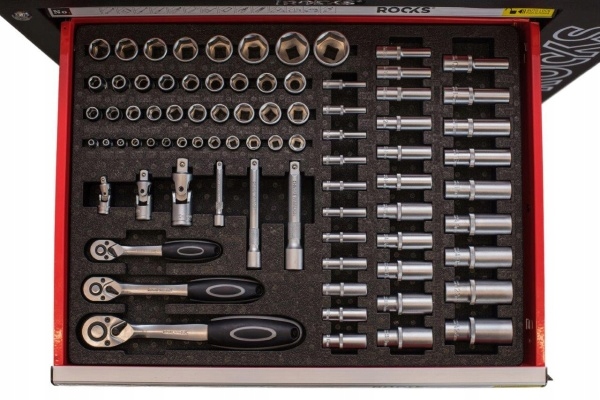 Szafka wózek z narzędziami Rooks OK-01.3004 235 elementów Szerokość produktu 85 cm