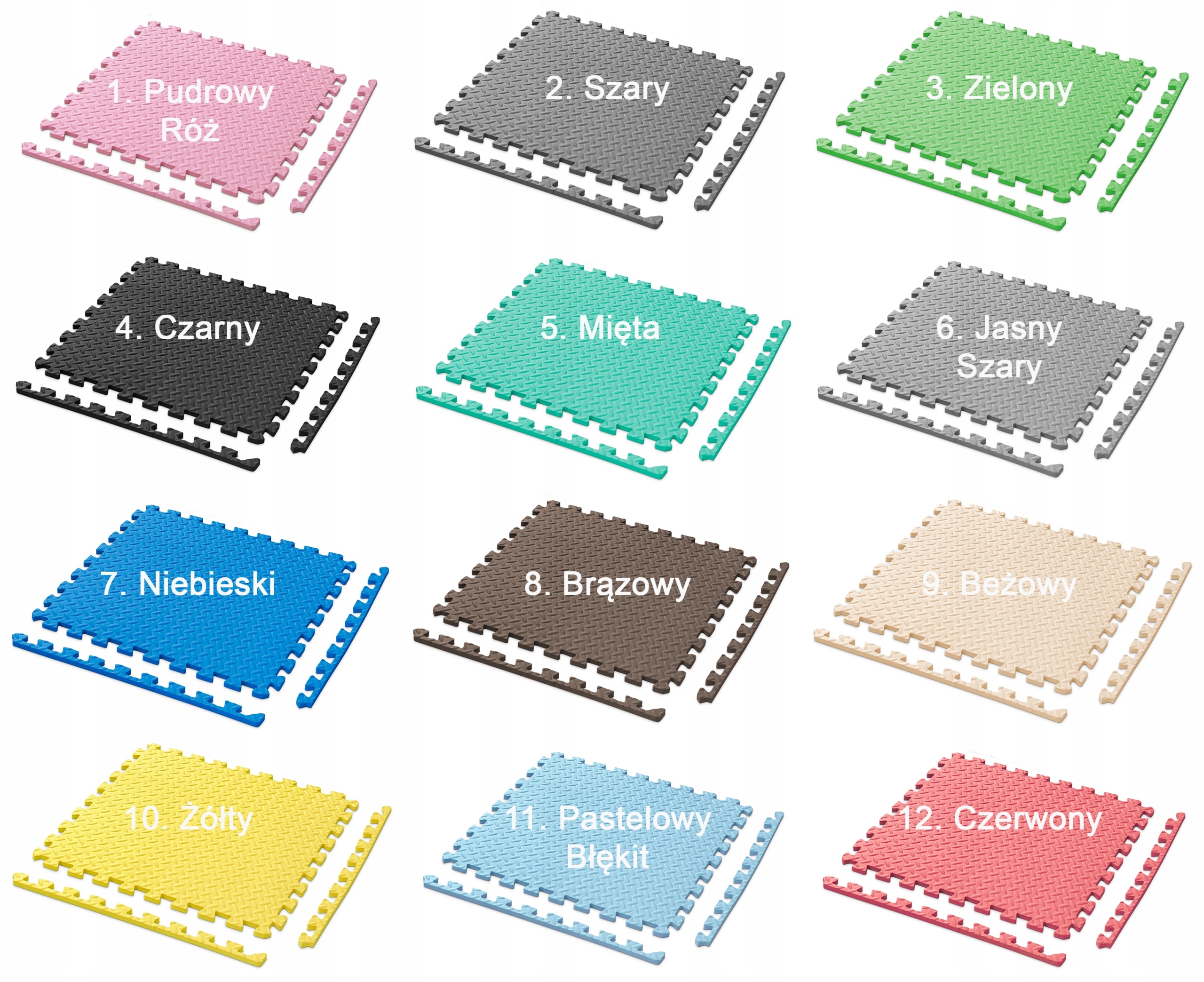 MATA PIANKOWA 120 x120 cm PUZZLE PIANKOWE 4 szt Z Wiek dziecka 12 m +