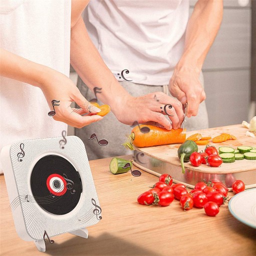 Przenośny odtwarzacz CD Radio FM Bluetooth hifi Kolor czarny