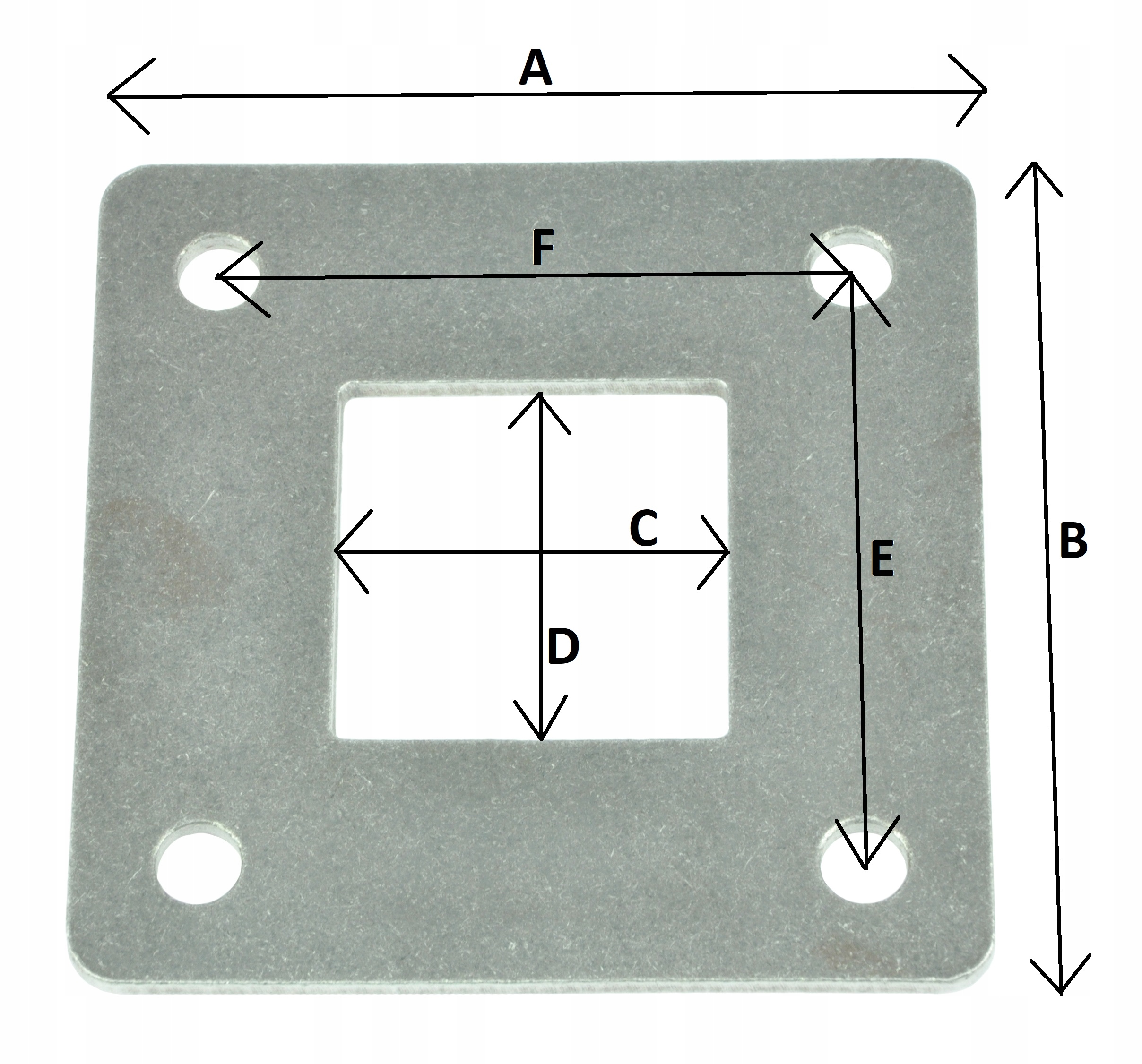 Blacha montażowa marka podstawa słupka 40x40 4mm