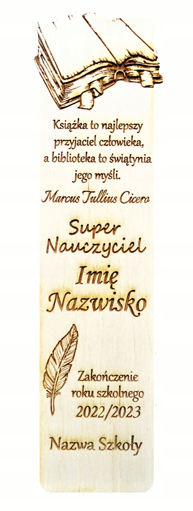 

Zakładka pamiątka dla nauczyciela zakończenie roku