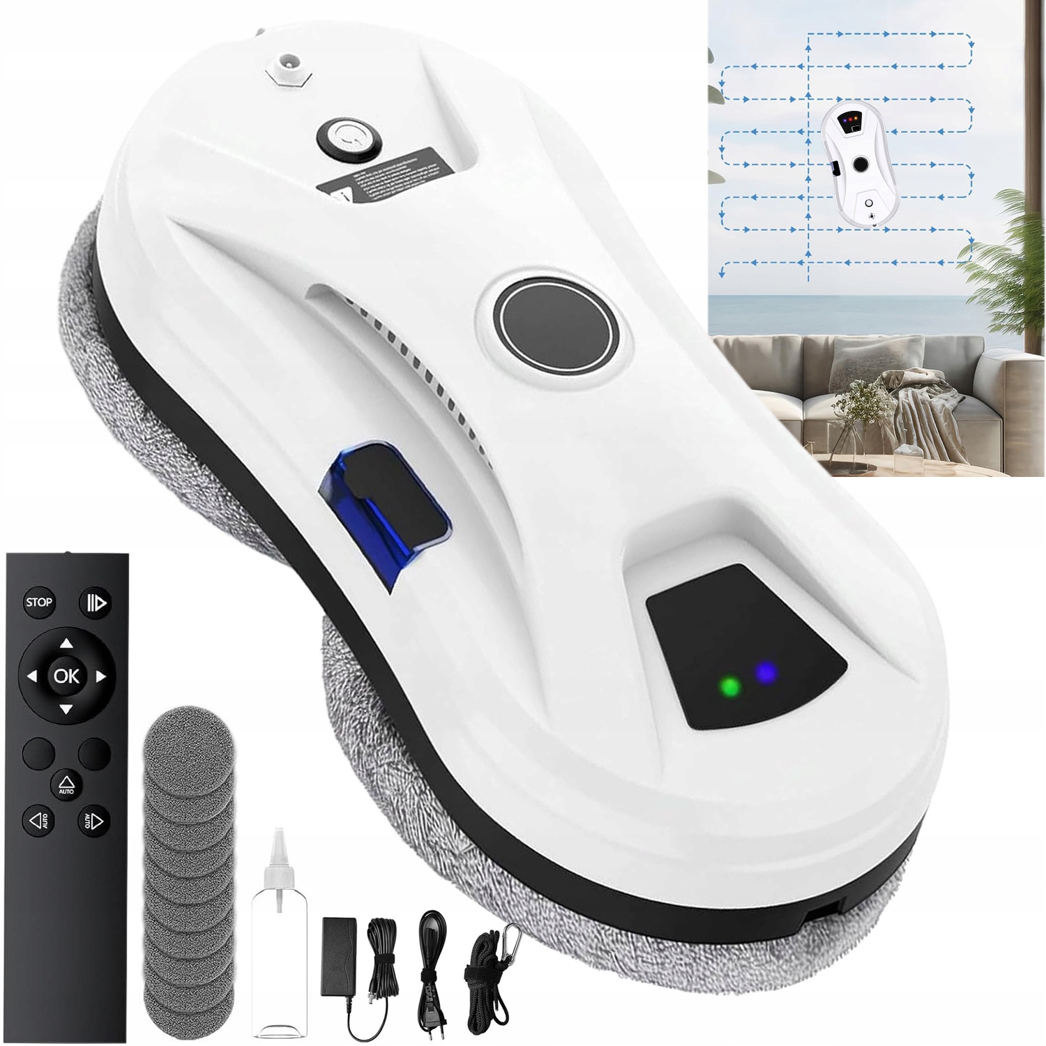 Robot Na Okna, Okna, Zrcadla, Čistič Oken, Inteligentní Sada Na Mytí Oken