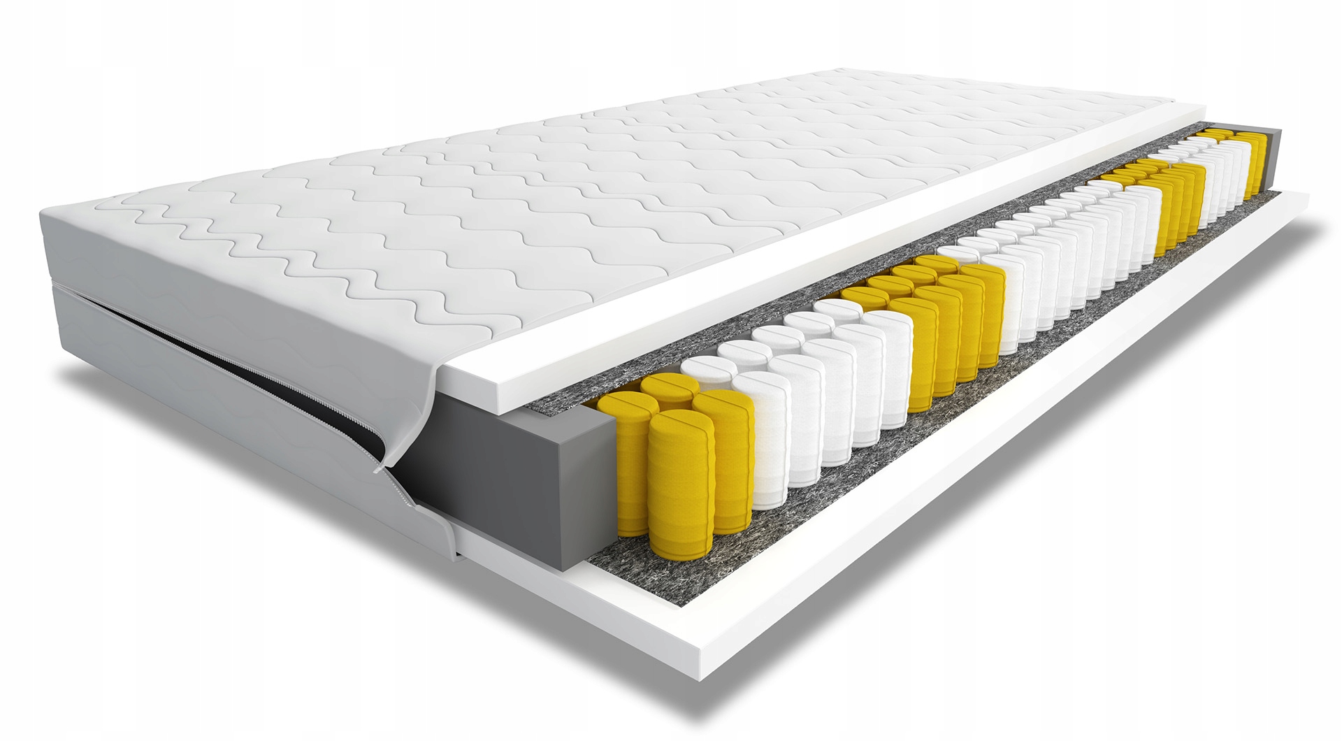 Materac Kieszeniowy Pocket Tahel 90x200 H3 Dwustronny Pikowany