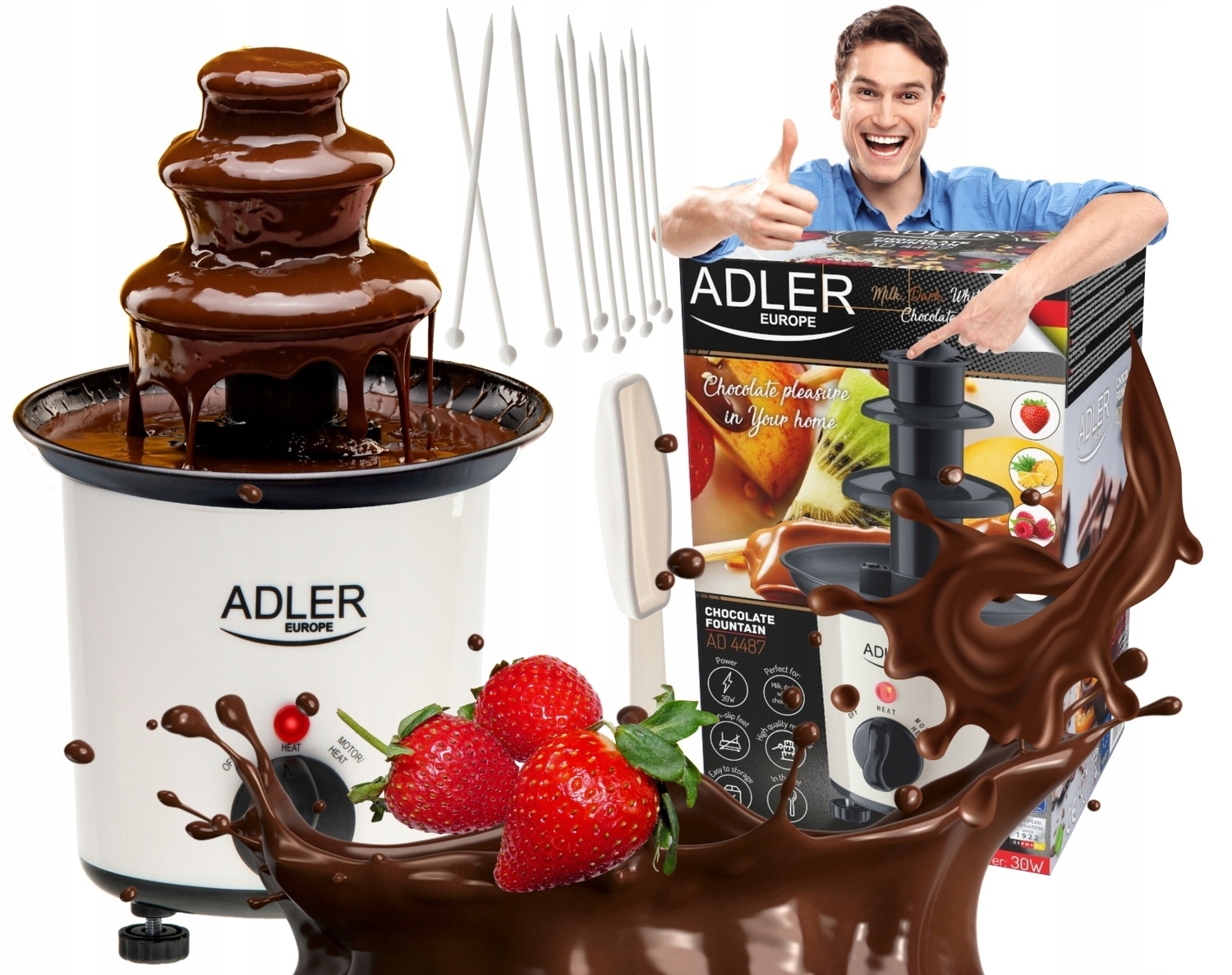 Fontána Na Čokoládu Zařízení Fondue Adler