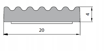 

Uszczelka samoprzylepna porowata 4x20mm