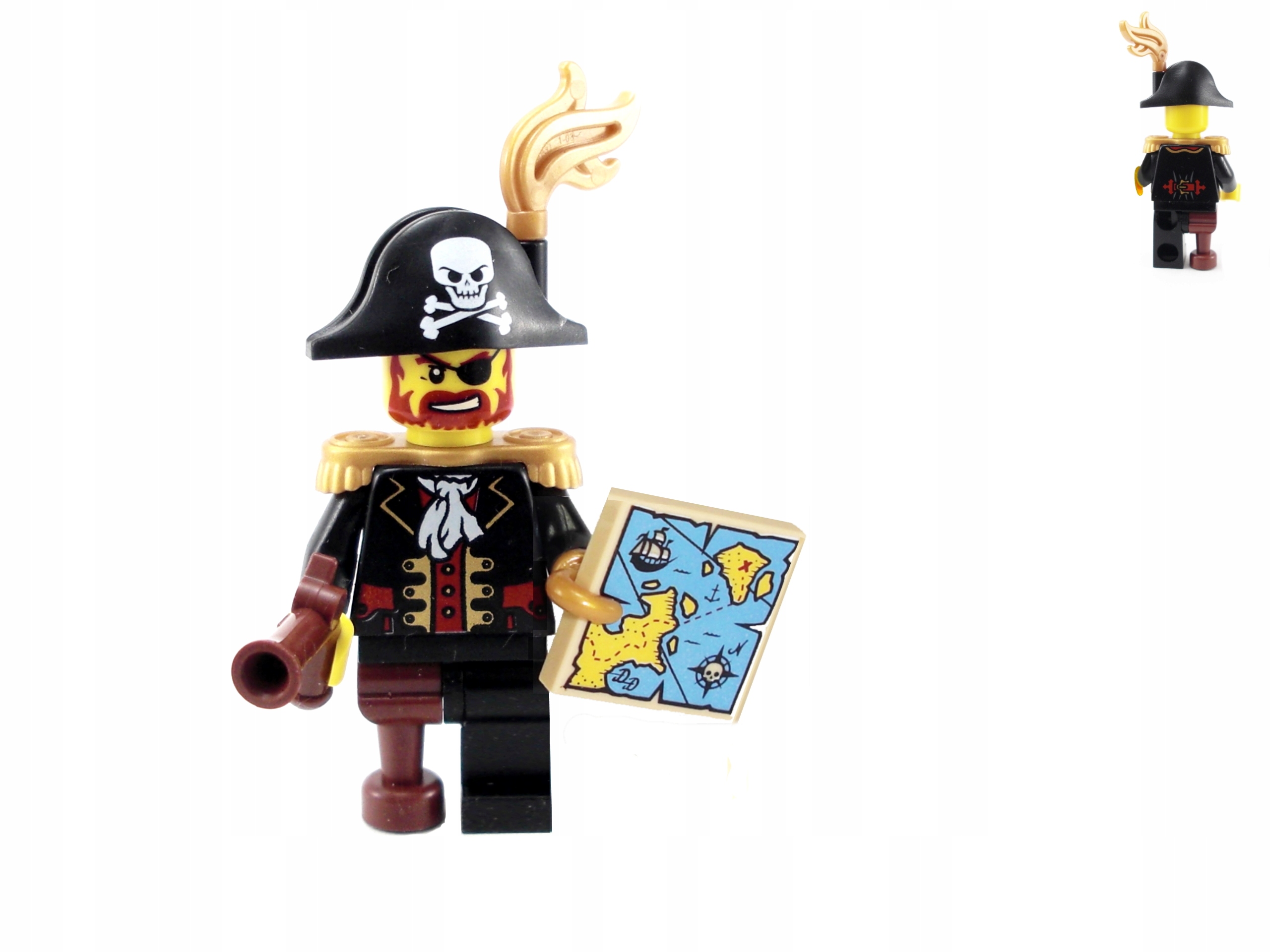 

Lego Pirates- Dowódca Piratów + pistolet + mapa !