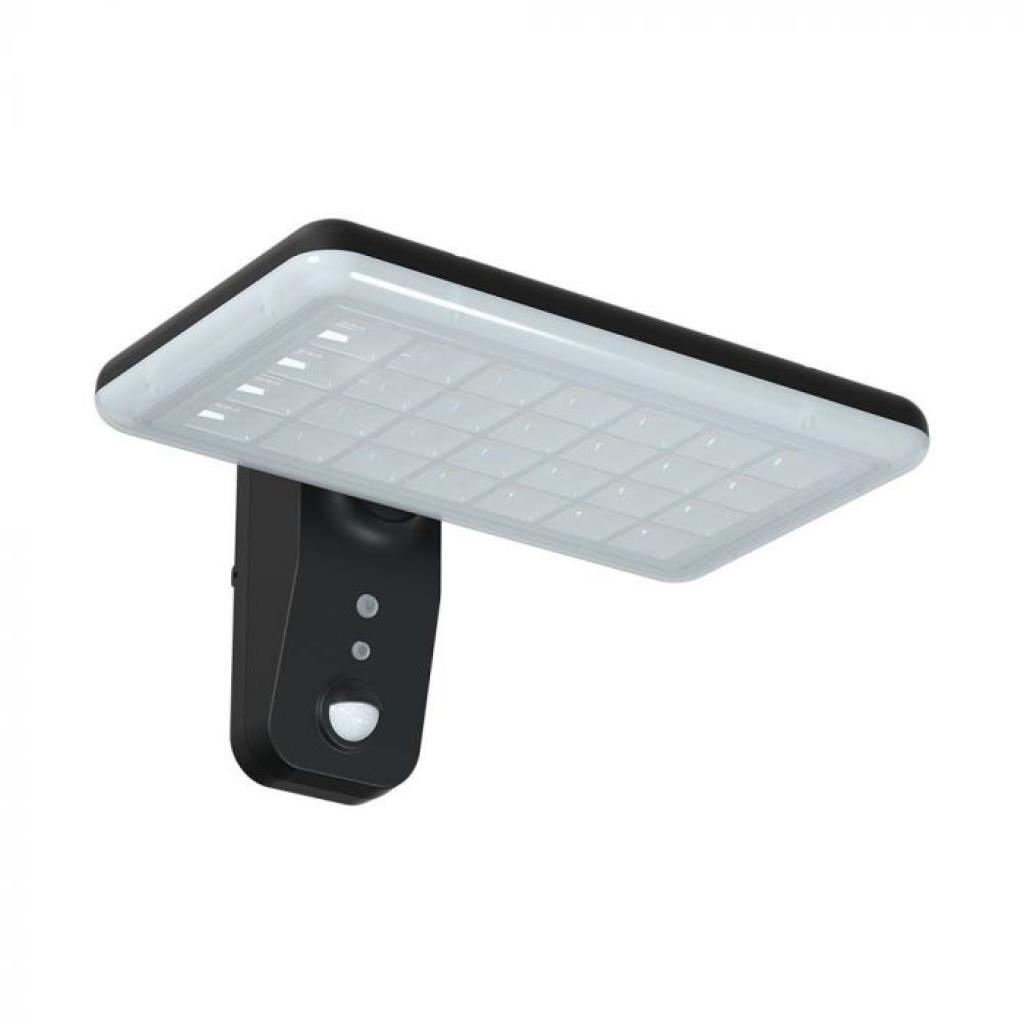 V-tac Solární zahradní nástěnné svítidlo 15W senzor pohybu Cct IP65, černá