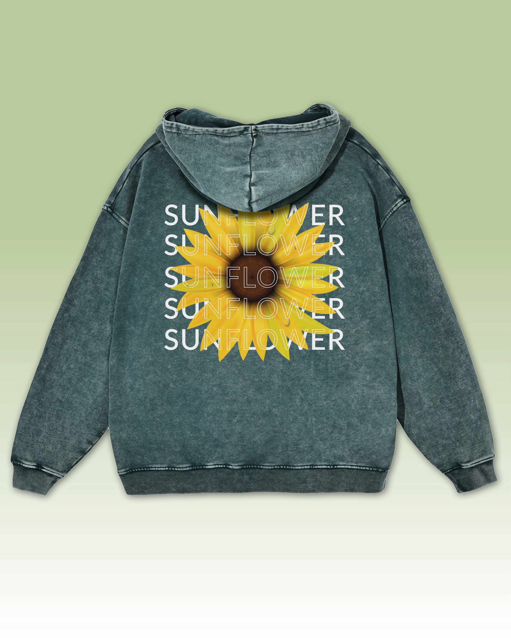 Mikina Sunflowers Slunečnice Květiny Slunce Dovolená Příroda Zelená M